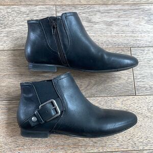 Nine West Women's Black Leather Ankle Booties 6.5